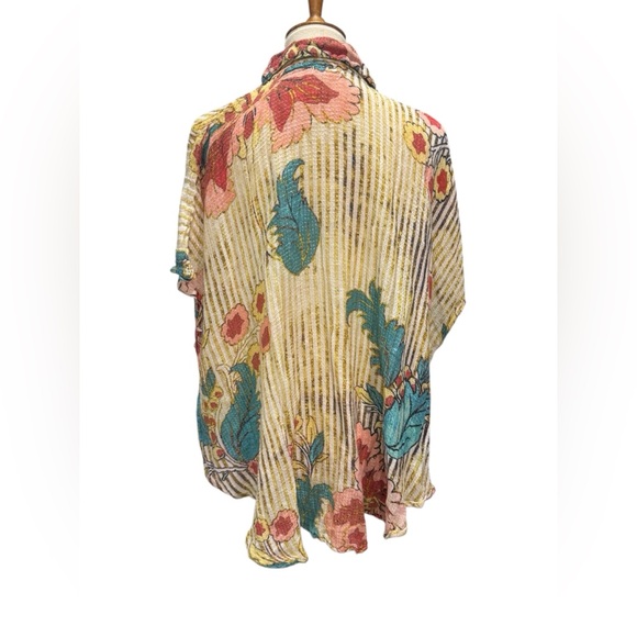 Free People Multicolor Textured Top One Size #262 - Picture 3 of 6